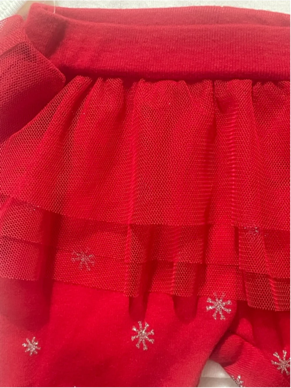 Girls Carter's Newborn Red White Christmas tutu pants Set
